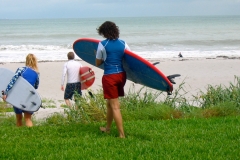 Heading out to the waves
