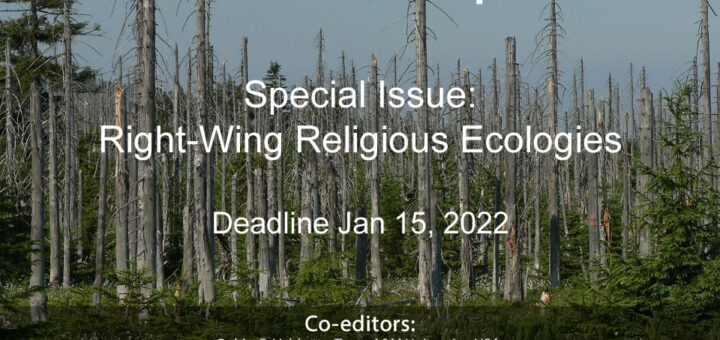 CFP: Right-Wing Religious Ecologies